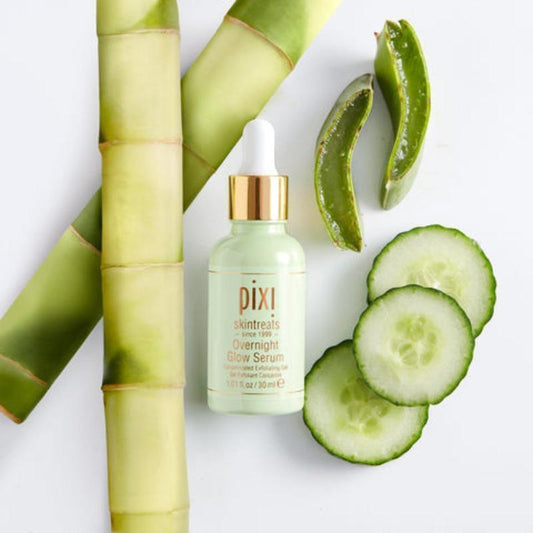 Pixi Overnight Glow Serum - Transform Your Skin While You Sleep with Glycolic Acid, Aloe Vera, and Vitamin A - VIZMO