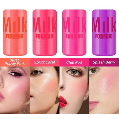 Milk Makeup Jelly Blush Stick - Multi-Use Cooling Water Tint for Lips & Cheeks - Matte Finish - VIZMO