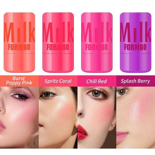 Milk Makeup Jelly Blush Stick - Multi-Use Cooling Water Tint for Lips & Cheeks - Matte Finish - VIZMO