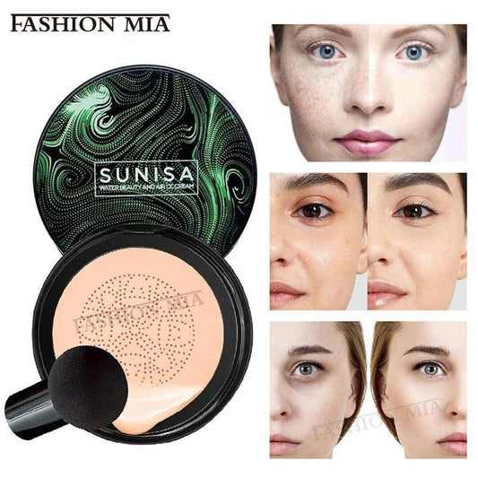 Sunisa Natural Moisturizing Foundation & Concealer - Mushroom Head Air Cushion CC Cream - VIZMO