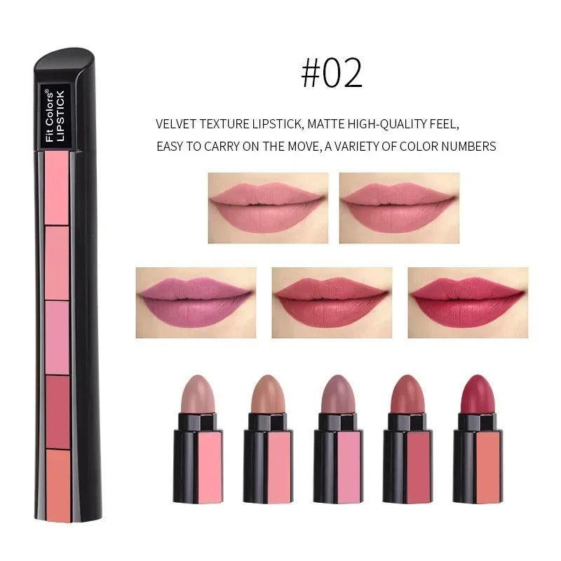 5-in-1 Lipstick - Pack of 2 (Buy One, Get One Free) - VIZMO